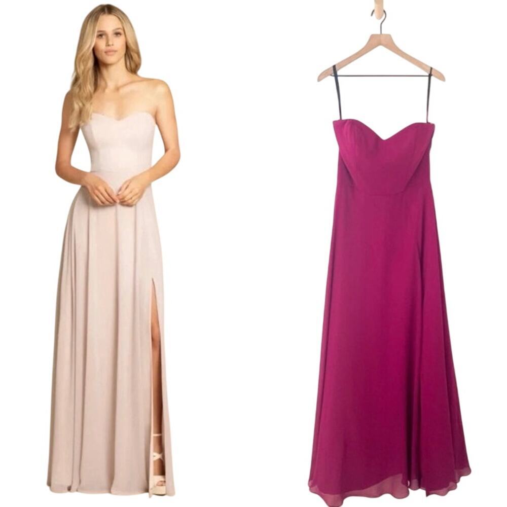 Hayley Paige Occasions 5902 Azalea Bridesmaid Gown Dress Pageant Prom Sz 10 NWT